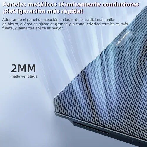 Cooler para Laptop con 6 Ventiladores – Ultra Enfriamiento y Soporte Ajustable