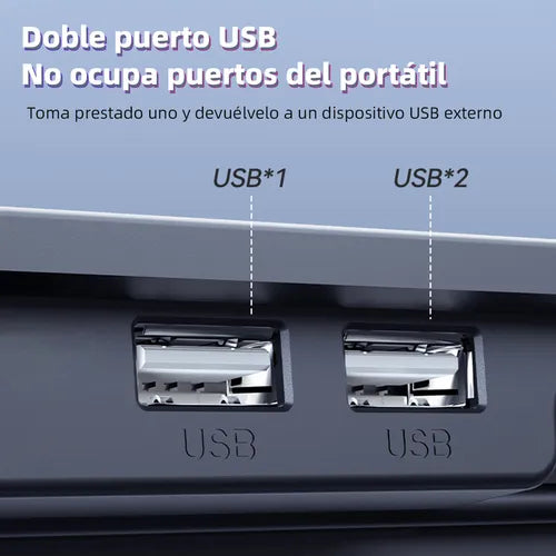Cooler para Laptop con 6 Ventiladores – Ultra Enfriamiento y Soporte Ajustable