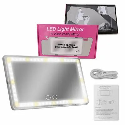 Espejo LED de Tocador Recargable para Auto - TEKNOLANT