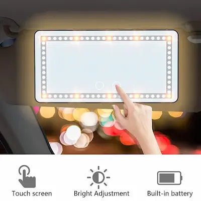 Espejo LED de Tocador Recargable para Auto - TEKNOLANT