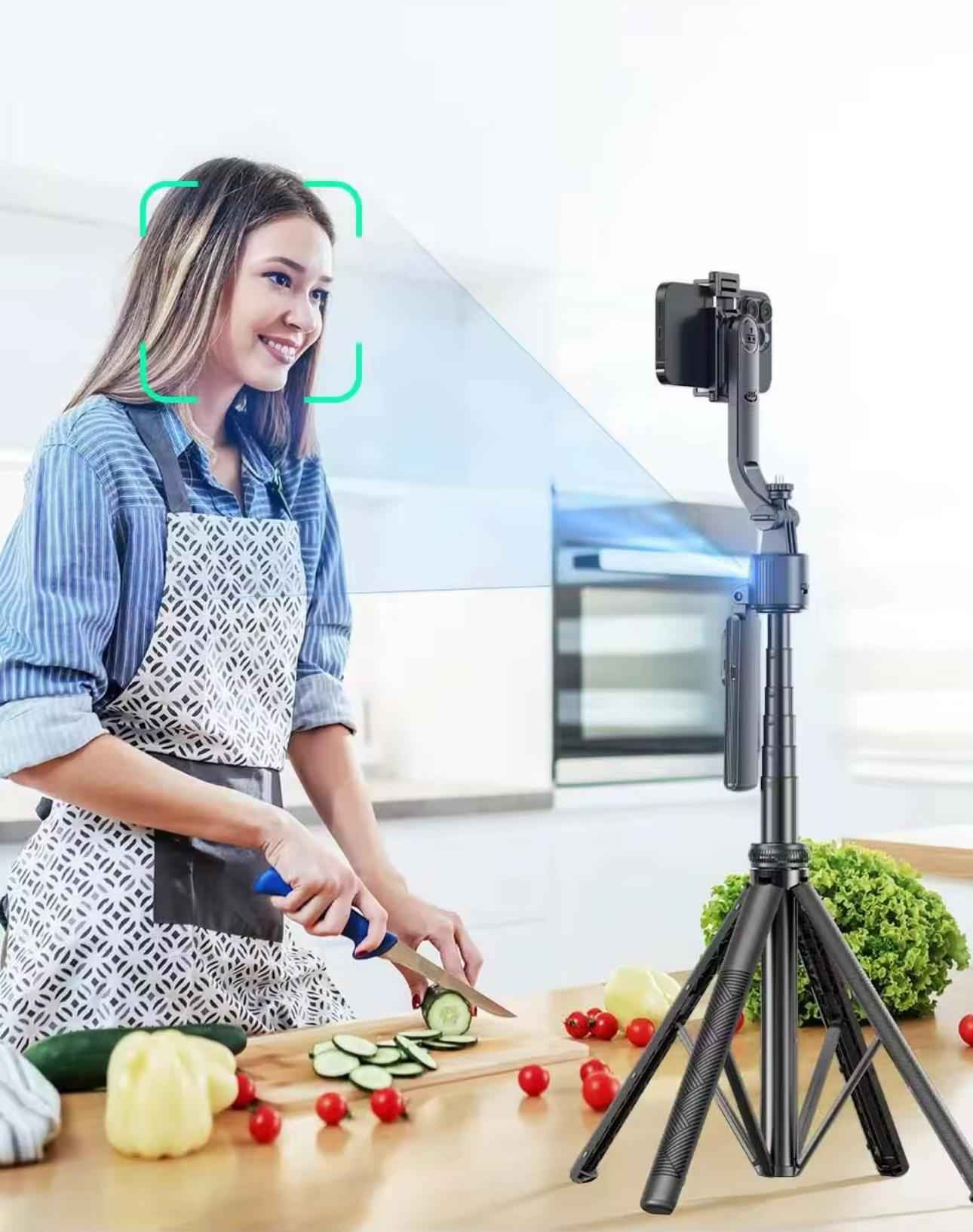 Trípode C17 - Inteligente 360° con Seguimiento Facial IA – Graba Sin Ayuda Como un Profesional - TEKNOLANT