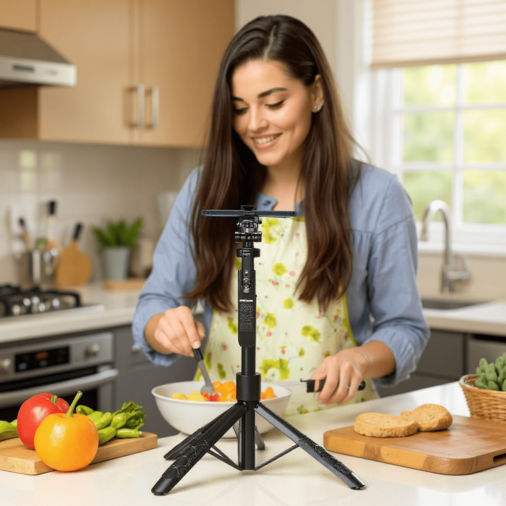 Trípode C17 - Inteligente 360° con Seguimiento Facial IA – Graba Sin Ayuda Como un Profesional - TEKNOLANT